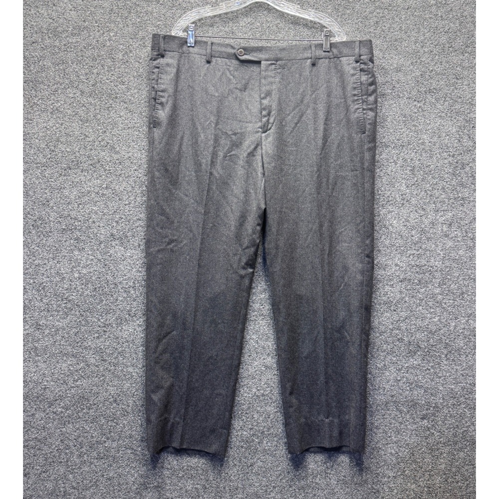 Zanella Devon Dress Pants Mens 42 Gray Wool Italian Tailored Luxury Professional
